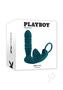 Playboy Bring It On Rechargeable Silicone Anal Plug With Cock Ring - Teal